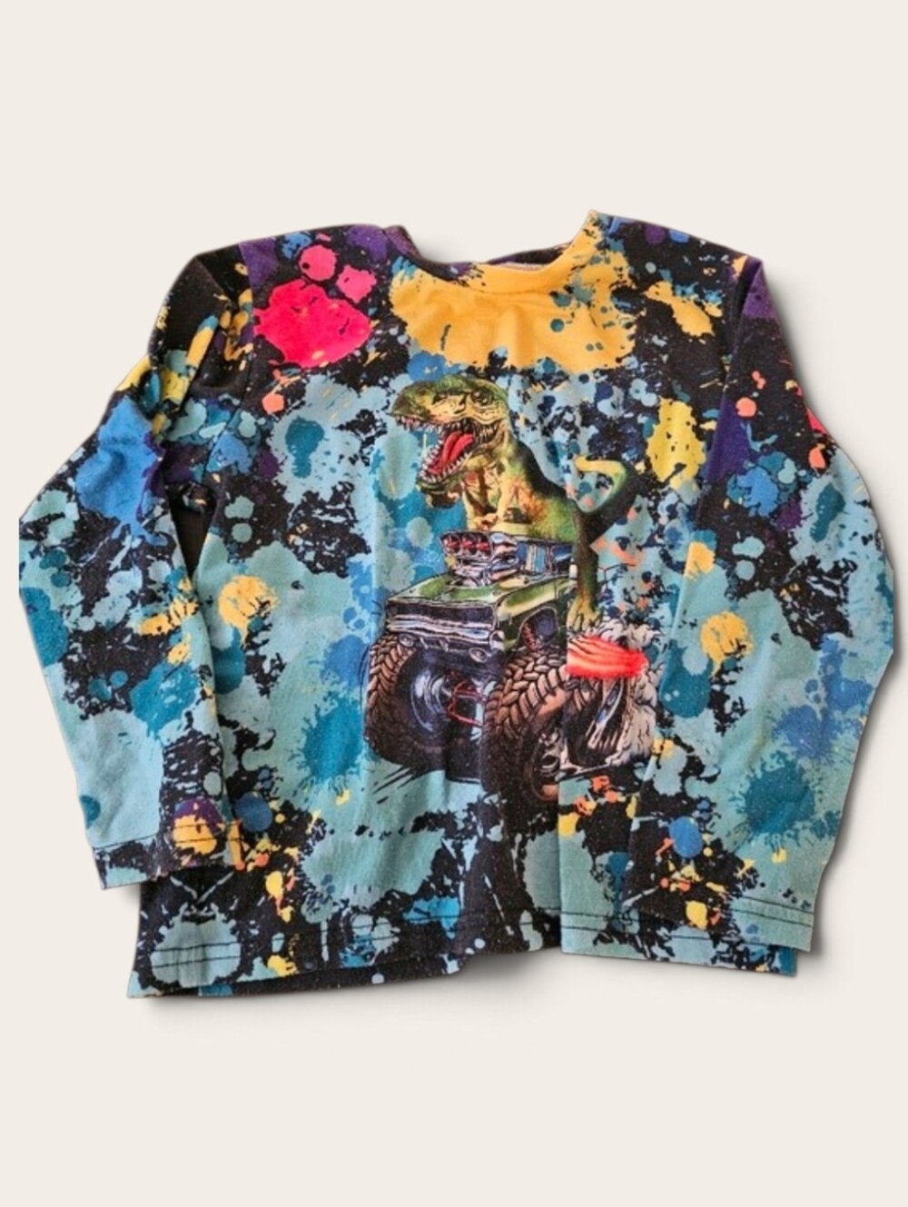 SHEIN Multicolor Splash Graphic Tee in Blue, Yellow, Pink & Black